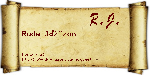 Ruda Jázon névjegykártya